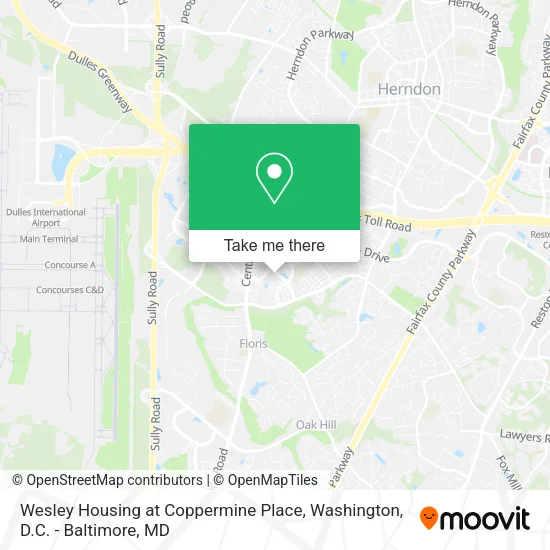 Mapa de Wesley Housing at Coppermine Place