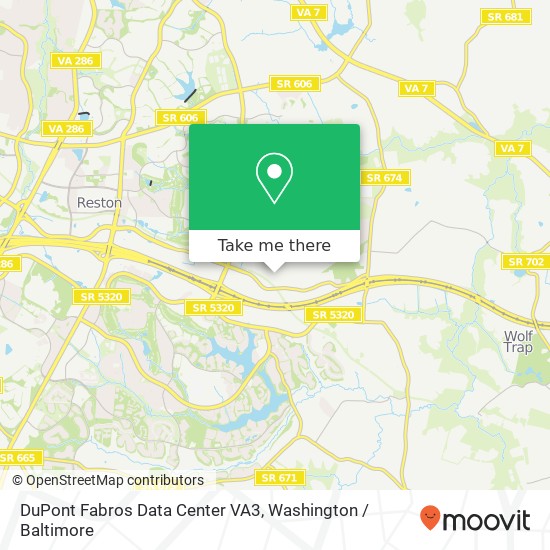 DuPont Fabros Data Center VA3 map