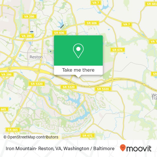 Iron Mountain- Reston, VA map