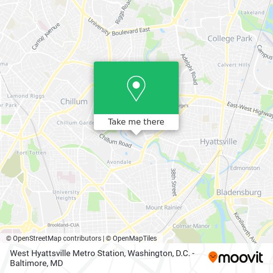 West Hyattsville Metro Station map
