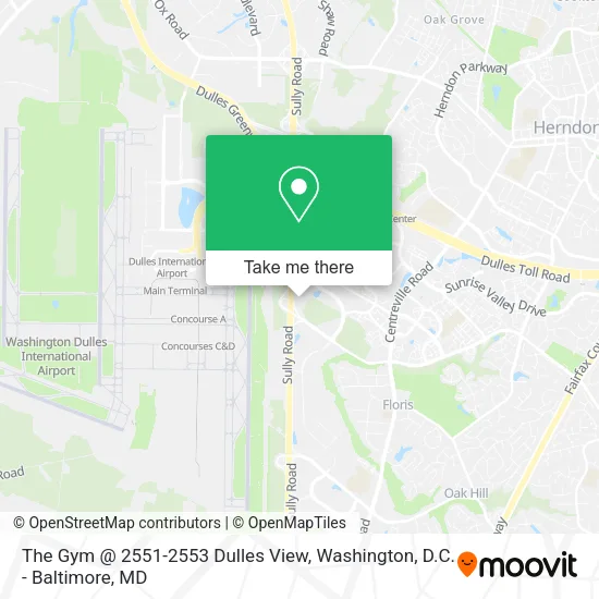 Mapa de The Gym @ 2551-2553 Dulles View