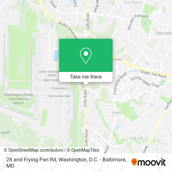 28 and Frying Pan Rd map