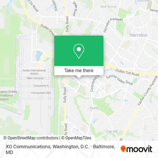 XO Communications map