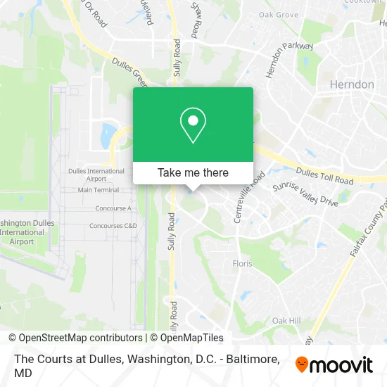 The Courts at Dulles map