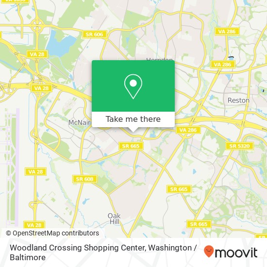 Mapa de Woodland Crossing Shopping Center