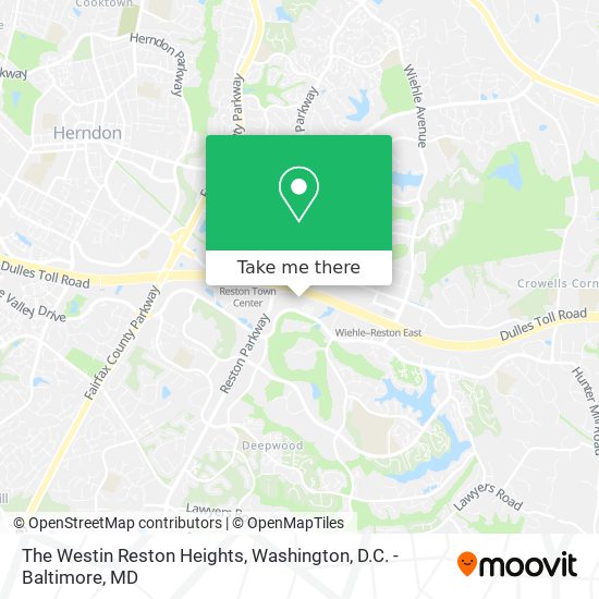 The Westin Reston Heights map