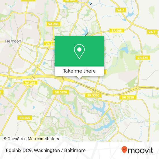 Mapa de Equinix DC9