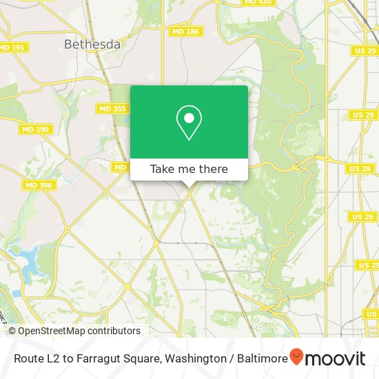Route L2 to Farragut Square map
