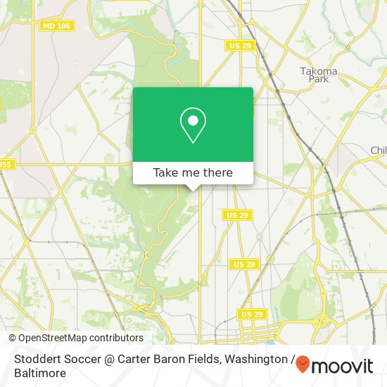 Mapa de Stoddert Soccer @ Carter Baron Fields