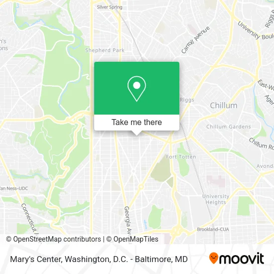 Mapa de Mary's Center