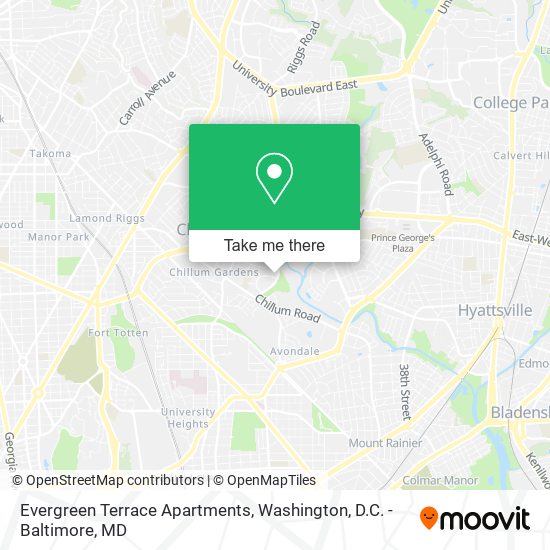 Mapa de Evergreen Terrace Apartments