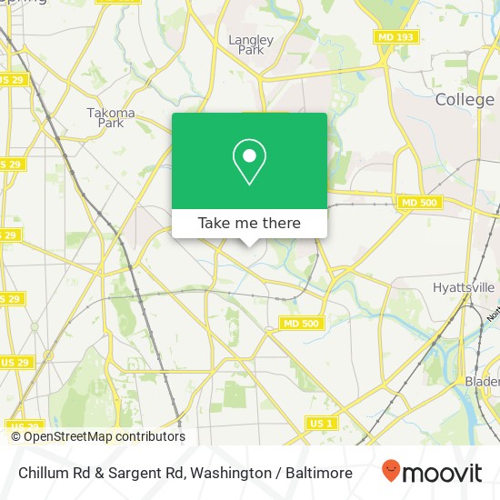 Mapa de Chillum Rd & Sargent Rd
