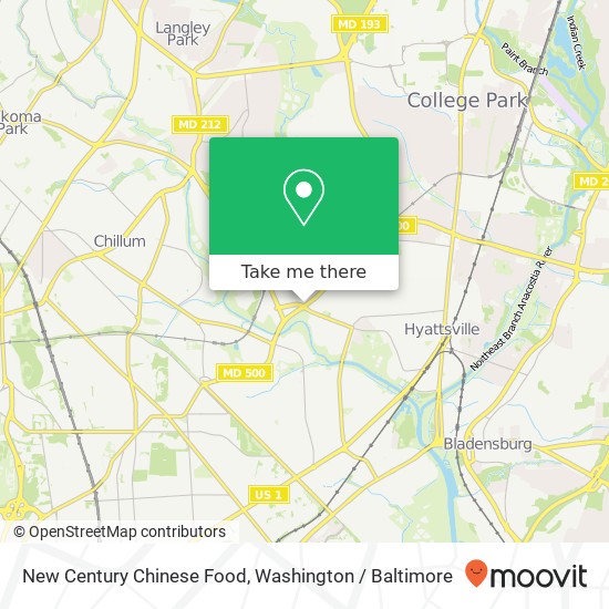 Mapa de New Century Chinese Food