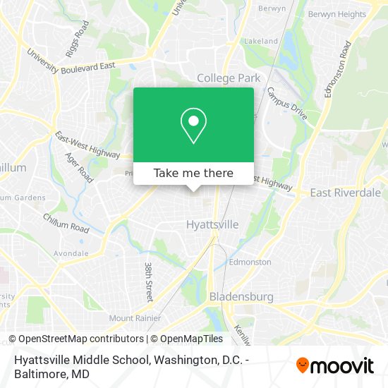 Hyattsville Middle School map