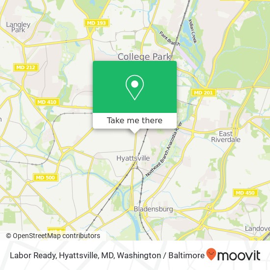 Labor Ready, Hyattsville, MD map