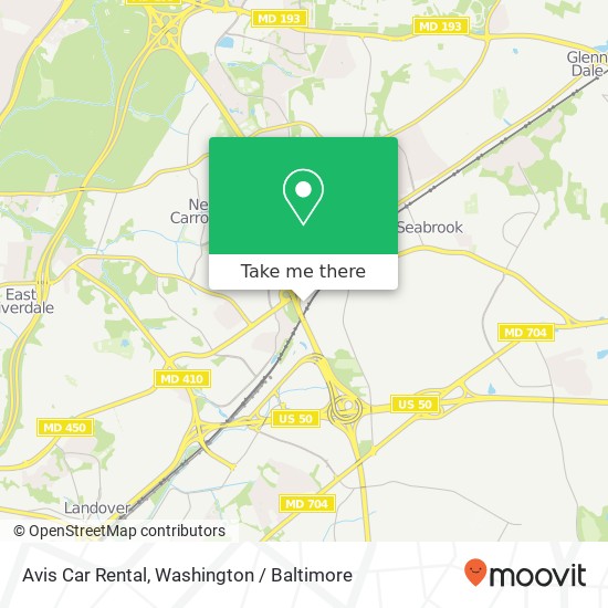 Avis Car Rental map