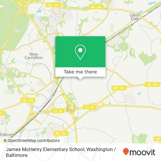 James McHenry Elementary School map
