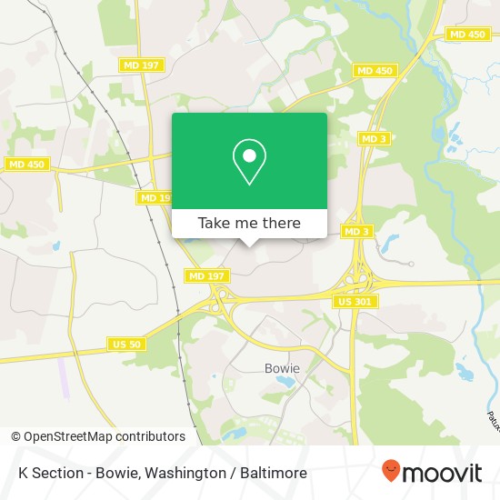 K Section - Bowie map