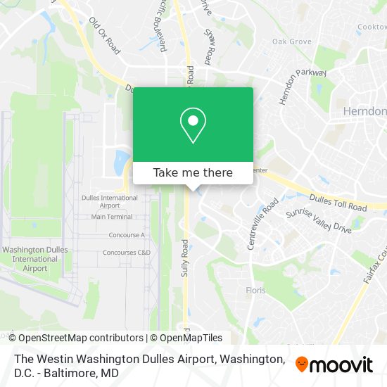 The Westin Washington Dulles Airport map