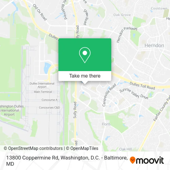 Mapa de 13800 Coppermine Rd