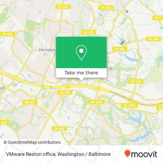 Mapa de VMware Reston office