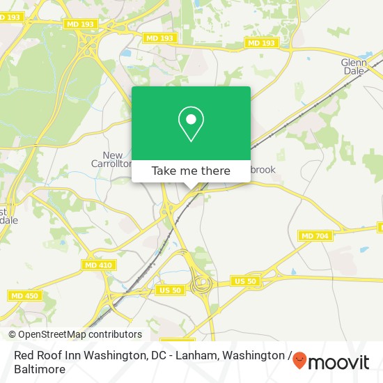 Mapa de Red Roof Inn Washington, DC - Lanham