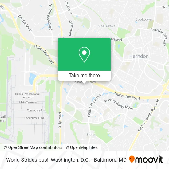 Mapa de World Strides bus!