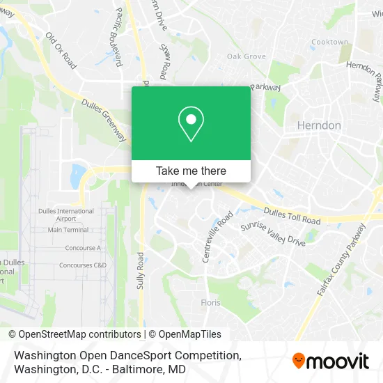 Mapa de Washington Open DanceSport Competition