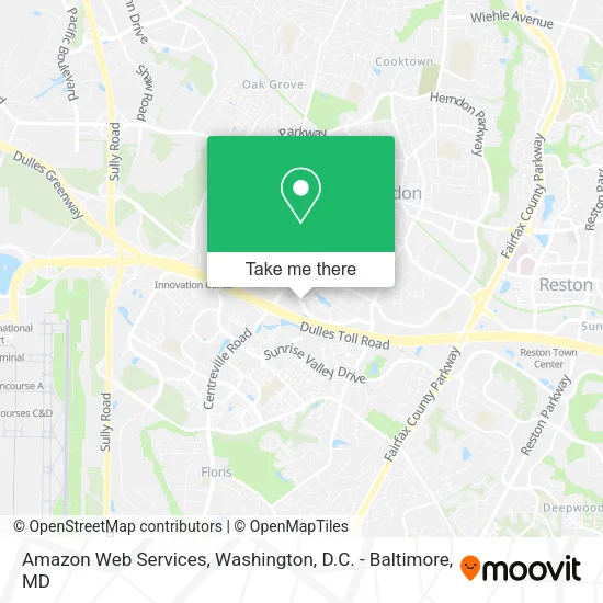 Amazon Web Services map