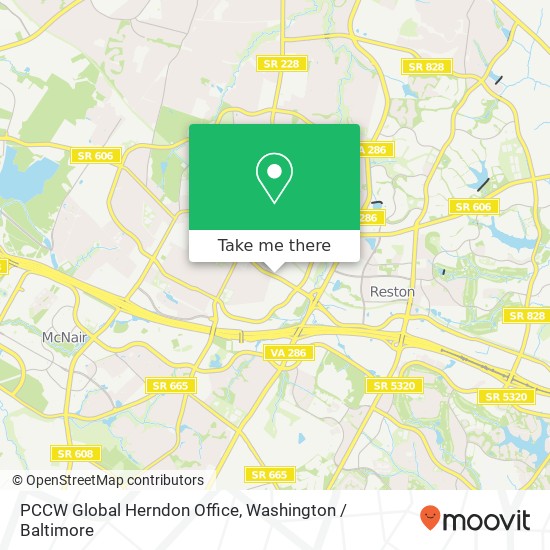 PCCW Global Herndon Office map