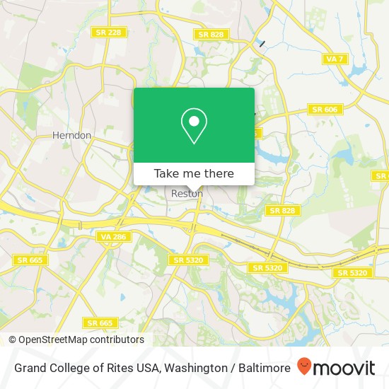 Mapa de Grand College of Rites USA