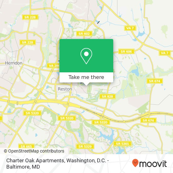 Charter Oak Apartments map