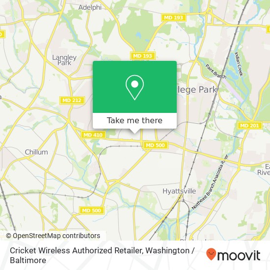 Cricket Wireless Authorized Retailer map