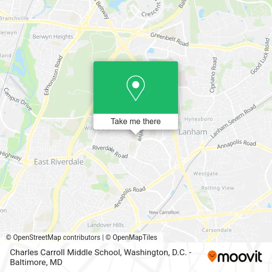 Charles Carroll Middle School map