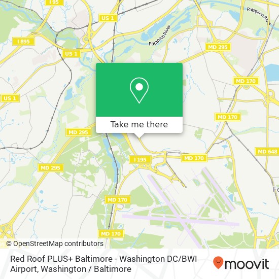 Mapa de Red Roof PLUS+ Baltimore - Washington DC / BWI Airport