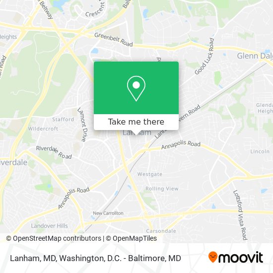Lanham, MD map
