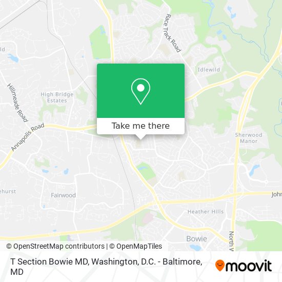T Section Bowie MD map