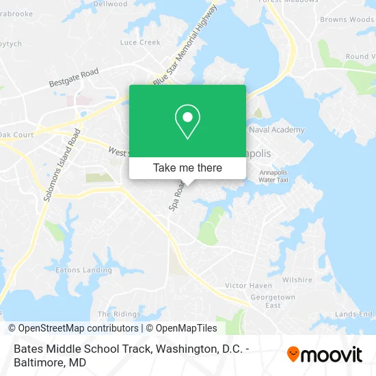 Bates Middle School Track map