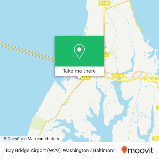 Bay Bridge Airport (W29) map