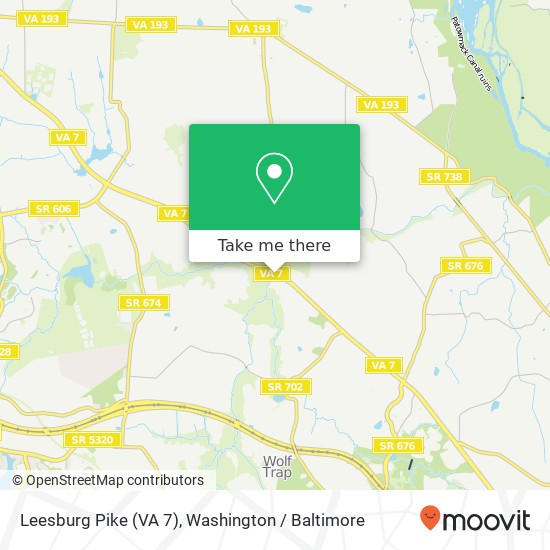 Leesburg Pike (VA 7) map