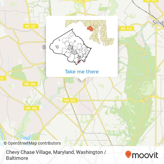 Mapa de Chevy Chase Village, Maryland