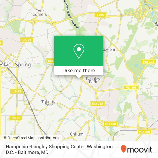 Mapa de Hampshire-Langley Shopping Center