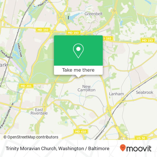 Mapa de Trinity Moravian Church