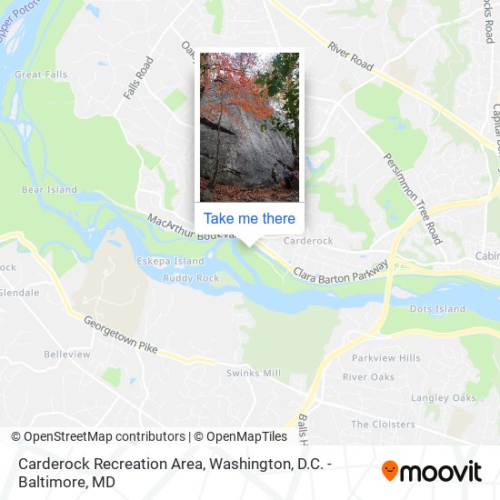 Mapa de Carderock Recreation Area