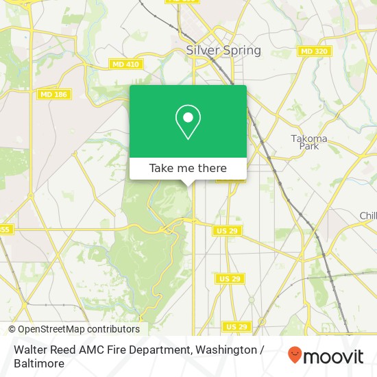 Walter Reed AMC Fire Department map