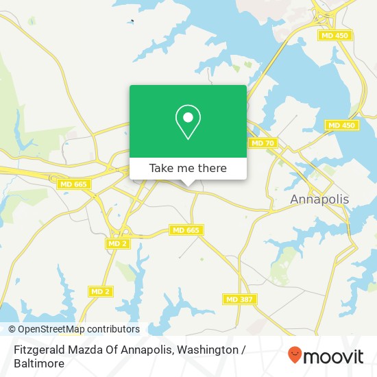 Mapa de Fitzgerald Mazda Of Annapolis