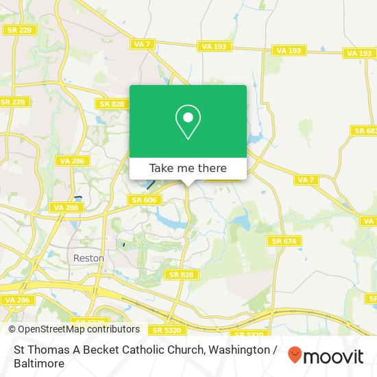 St Thomas A Becket Catholic Church map