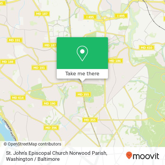Mapa de St. John's Episcopal Church Norwood Parish