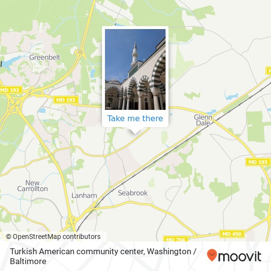 Turkish American community center map