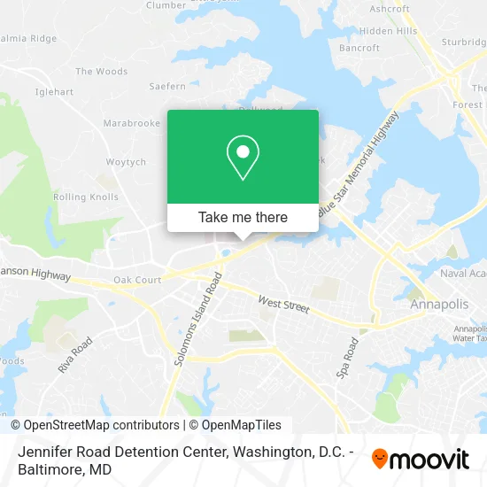 Mapa de Jennifer Road Detention Center